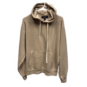 Forever 21 Hoodie Beige Sweater Drawstring Kangaroo Pocket Men M